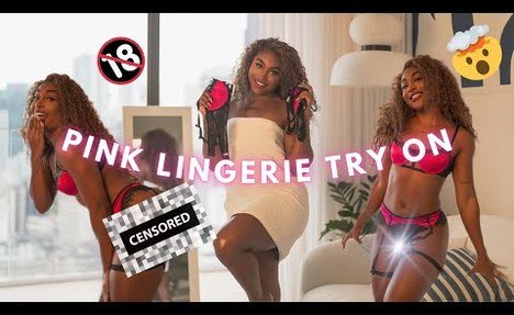 TRY ON haul  PINK LINGERIE +TWERK TEST!