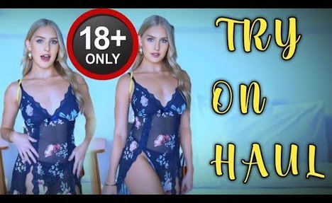 4K Transparent Nightgown Try-On Haul | Lingerie Try-On at the Mall | See-Through Fashion Showcase