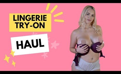 (4k) Lingerie Try-On Haul With 32DDD*