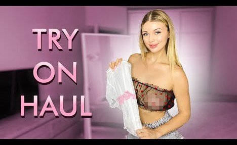 [4K USA] NEW TRY ON HAUL | TRANSPARENT TOPS | SEE-THROUGH review!  GET READY WITH ME | Emily | 2024