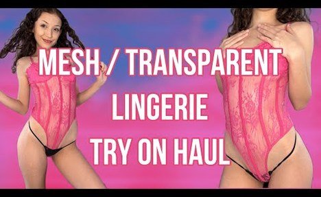 4K | Transparent Lingerie Try On Haul