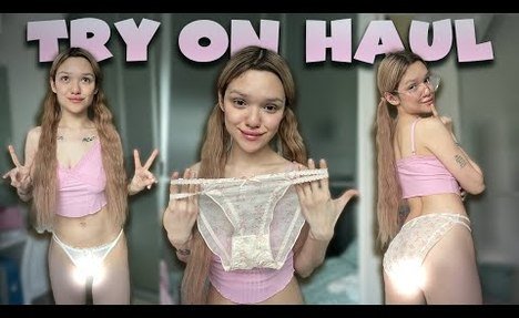 [4K] NEW TRY ON HAUL | TRANSPARENT PANTIES | SEE-THROUGH video! 2024