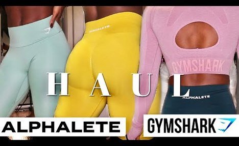 Alphalete & Gymshark haul - Amplify sports try on haul Vlogmas