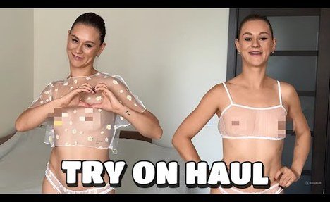 [4K] Try On Haul Get Ready With Me Transparent Lingerie By Cassie