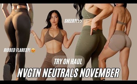 NVGTN NEUTRALS NOVEMBER LAUNCH-TRY ON *HONEST* REVIEW; NEW leggings, flares and more