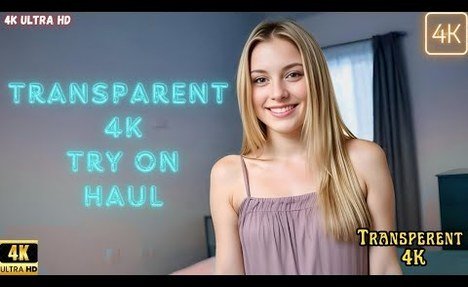 4k transparent | try on haul transparent with mirror |try on lingerie transparent