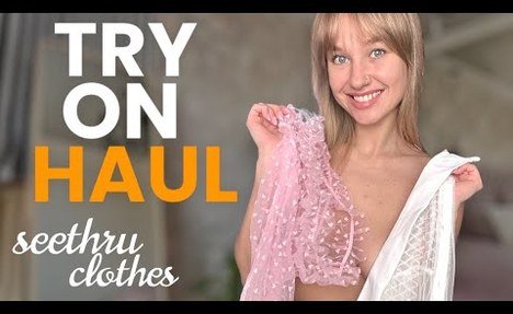 [4K] Transparent Lingerie Try-On Haul | See Through Try On Haul | Sheer Lingerie Try-On Haul 2024