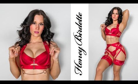 Honey Birdette Crimson and Gold Lingerie Try-On and review