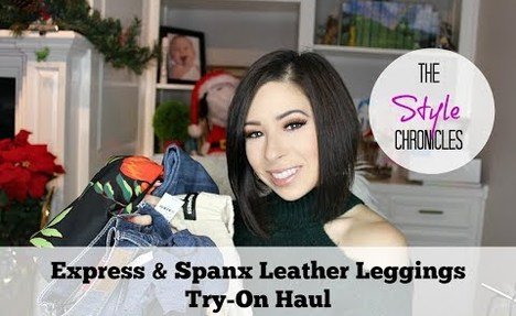 Express & Spanx Faux Leather sports -  Try-On Haul