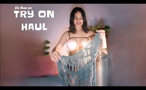 FISHNET DRESS TRANSPARENT TRY ON HAUL (4K)