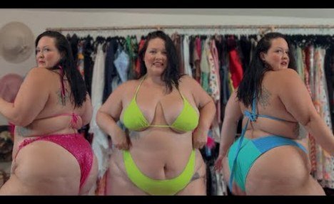 Plus Size bikini Try On Haul [4K] with ThatFatBabe