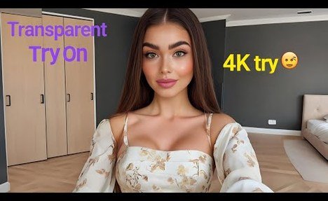 4K Transparent Try On Haul | See-through Lingerie Try On Haul | Wet vs Dry | Sheer Transparent Try