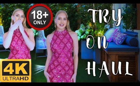 FISHNET DRESS TRANSPARENT TRY ON HAUL (4K) SEE THROUGH LINGERIE HAUL BRALESS garment