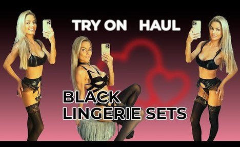 Seductively Stylish: black Latex Lingerie Try-on Haul | Annelie