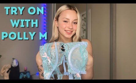 [4K] Mesmerising Blue Lingerie Try on Haul | Molly Polly review