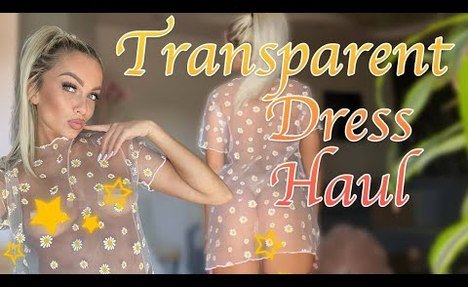 4K Sheer Dress Try On | Trending Fashion See-through product Haul