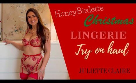 Honey Birdette Red Lingerie Try on haul with Juliette Claire