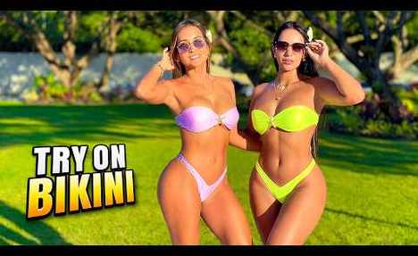 PROBÁNDOME BIKINIS CON MI HERMANA - Try On  microkini Verónica Weffer 2025