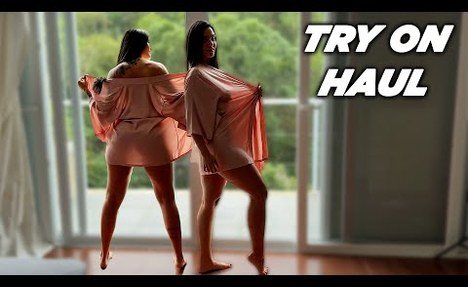 PINK ROBES TRY ON HAUL (SEE THROUGH LIGHT) 4K