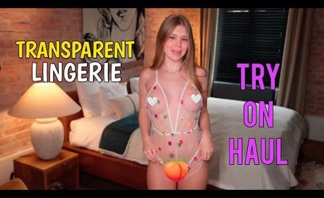 [4K] Transparents Lingerie Try on Haul - See Through Try On Haul Daria Angel No Bra