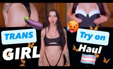 Trans Girl Swimsuit Try on Haul [For educational purposes only]