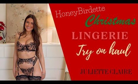 Honey Birdette black lingerie try on haul with Juliette Claire