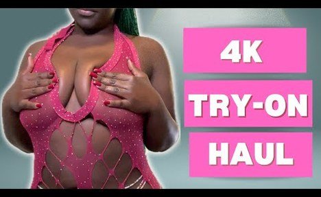 black 4K TRANSPARENT LINGERIE TRY ON HAUL | SEE THROUGH