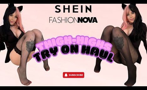 SHEER yoga pants AND MINI SKIRTS!! | THIGH HIGH TRY-ON HAUL  | Stockings and tights