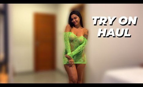 TRANSPARENT GREEN DRESS FISHNET (TRY ON HAUL)