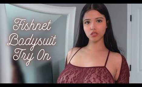 FISHNET DRESS TRANSPARENT TRY ON HAUL (4K)