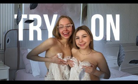 [4K USA] TRANSPARENT WHITE BODYSUIT TRY ON HAUL WITH RILEY&JUDY (FISHNET SEE THROUGH)