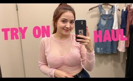 Dry Vs Wet Transparent clothes Try On Haul | See Through Lingerie Try-On mirror view skinny body