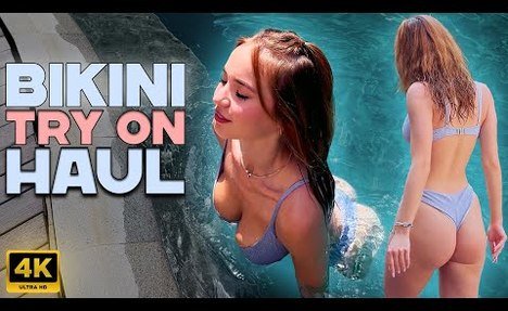 [4K USA] attractive MINI  microkini TRY ON HAUL with Melissa