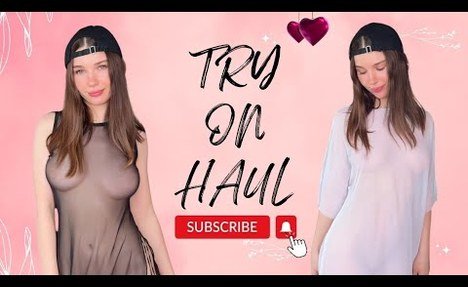 FISHNET DRESS TRANSPARENT TRY ON HAUL (4K)