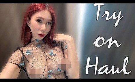 transparent try on haul see everything, 4k transparent lingerie || see through transparent haul