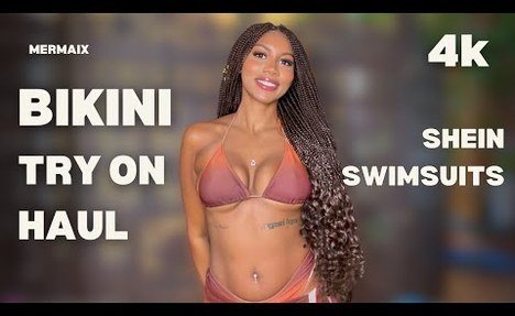 bikini Try On Haul | 4K | Shein Swimsuit | Mermaix