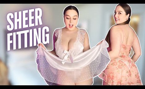 4K USA Transparent TRY ON HAUL sweet Sheer Pijama Dresses