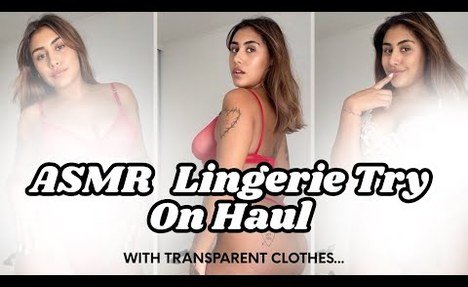 ASMR Transparent Lingerie Try On Haul