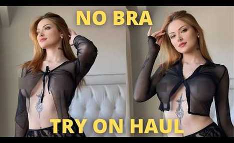 4K Transparent Try On Haul with Anna | See Through and No Bra#tryonhaulvideo