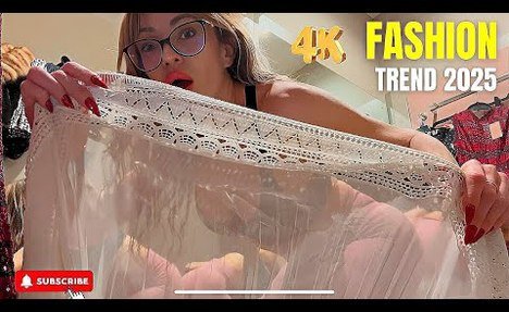 [4K] Try On Haul Transparent Lingerie See Everything Transparent Haul See through Try On New Trend..