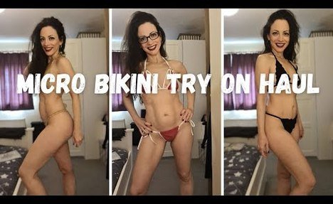 Micro  string bikini Try On Haul