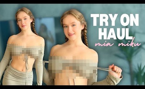 [4K USA] REALLY MINI SET WITH MINI SKIRT TRY ON HAUL | Get Ready With Mia Miku | Fashion Tutorial