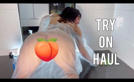 See Through Lingerie Try On Haul Transparent garment No Bra Trend | Lalinalena Try On Haul