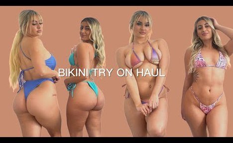 thong bikini Try On Haul in 4K | Ana Nello x Liv Margre