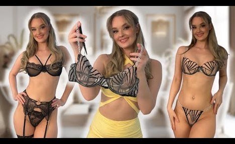 All ebony Shein Lingerie Try on Haul | Beju_xx