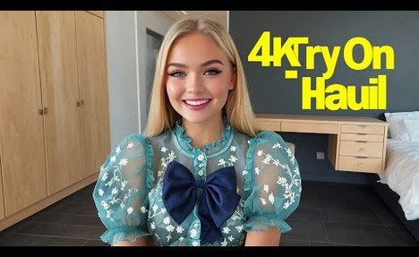 4K Amazing see through try on haul |lingerie Transparent tryon haul|transparent dress try Onhaul # 1