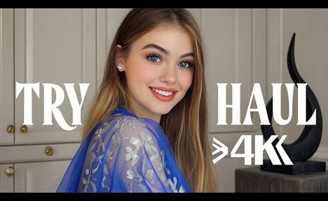 4K See through try on haul transparent lingerie |  tankini try on haul | fishnet outfit try on haul