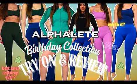 ALPHALETE Birthday Collection Try On Haul and Honest review #activewear #haul