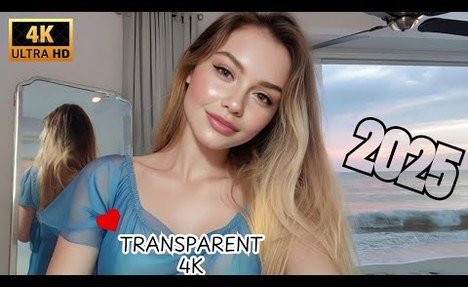 4K blue lingerie transparent try on haul | see through/transparent | try on haul see everything # 26