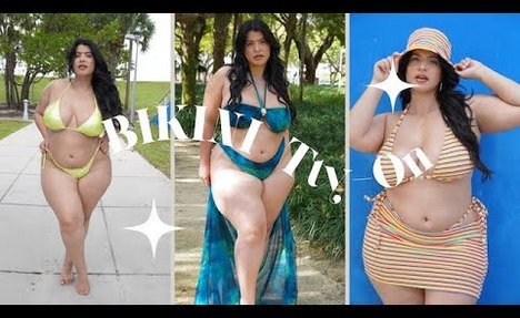thong bikini Try-On Haul at the Beach
